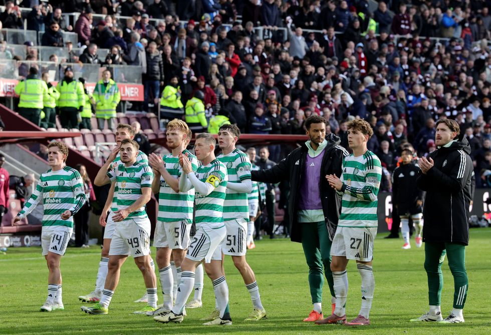 Celtic are now eight points behind Hearts