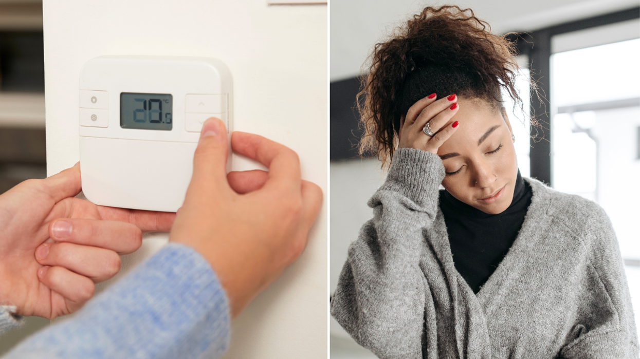 Central heating woman ill at home