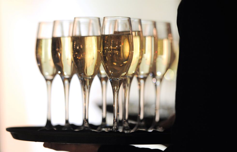 Champagne in glasses