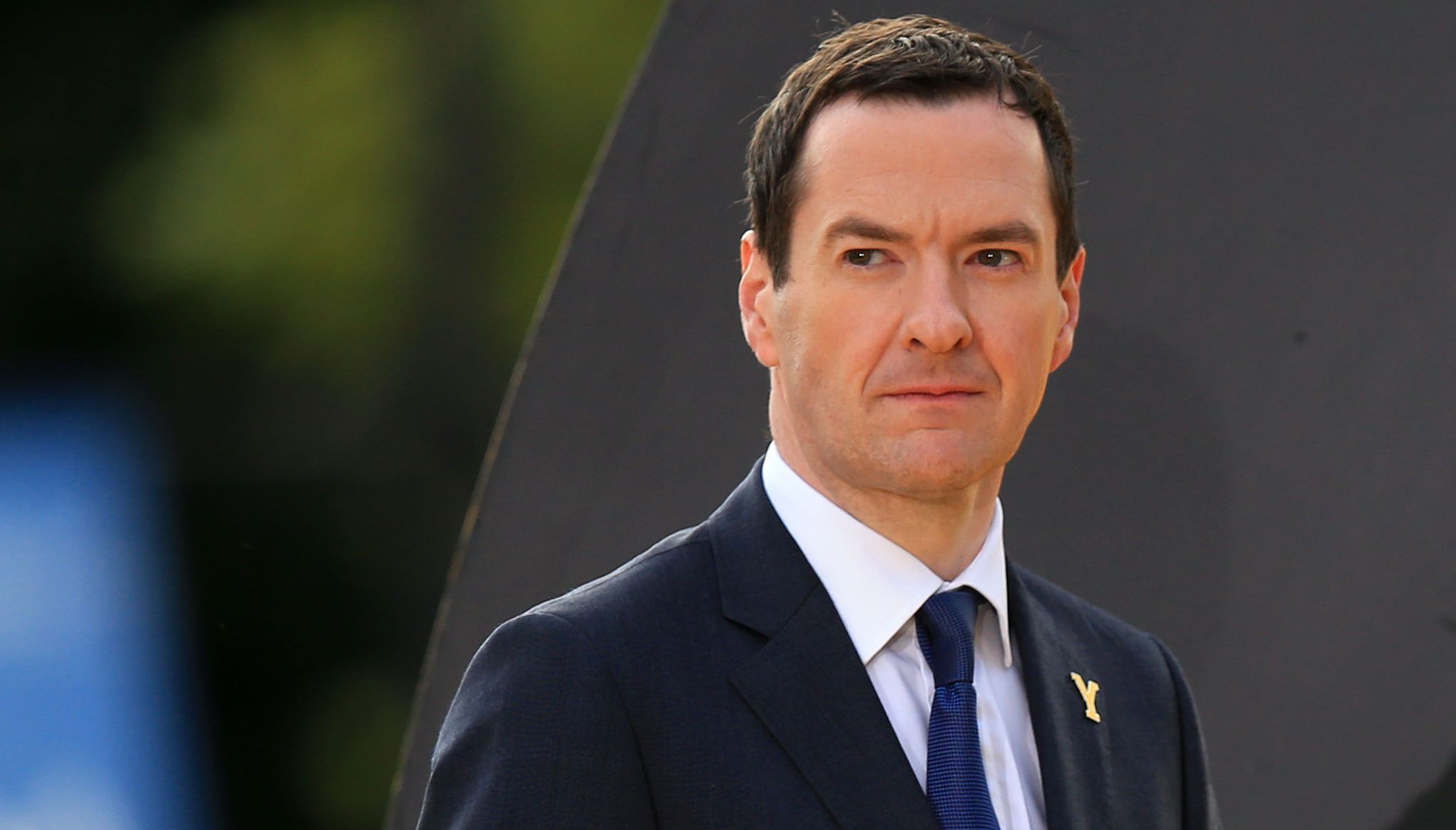 Chancellor George Osbourne at the 2015 Tour de France following Stage Twenty One of the 2015 Tour de France between Sevres and Paris Champs-Elysees.