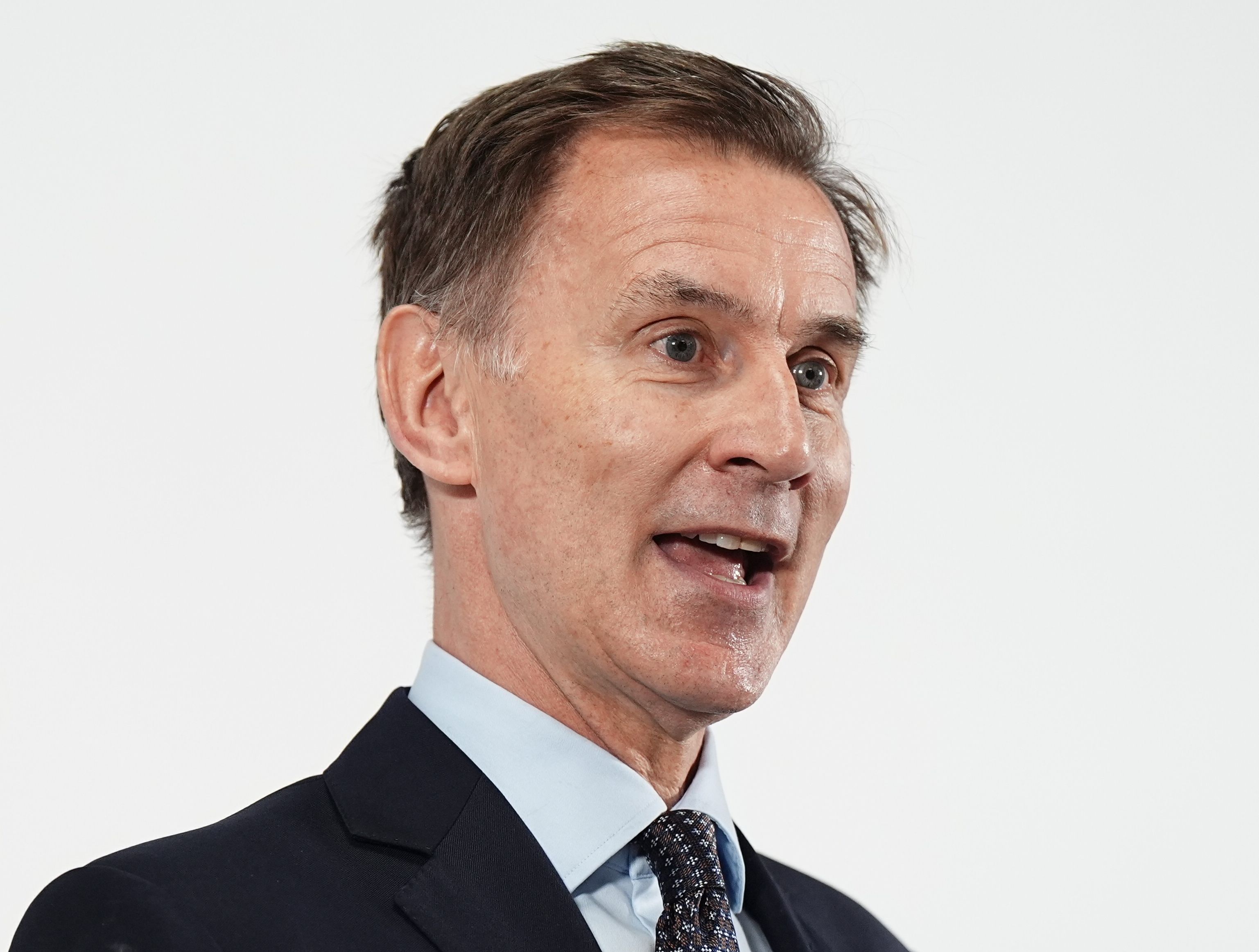 Chancellor Jeremy Hunt speaks in photo from recent speech
