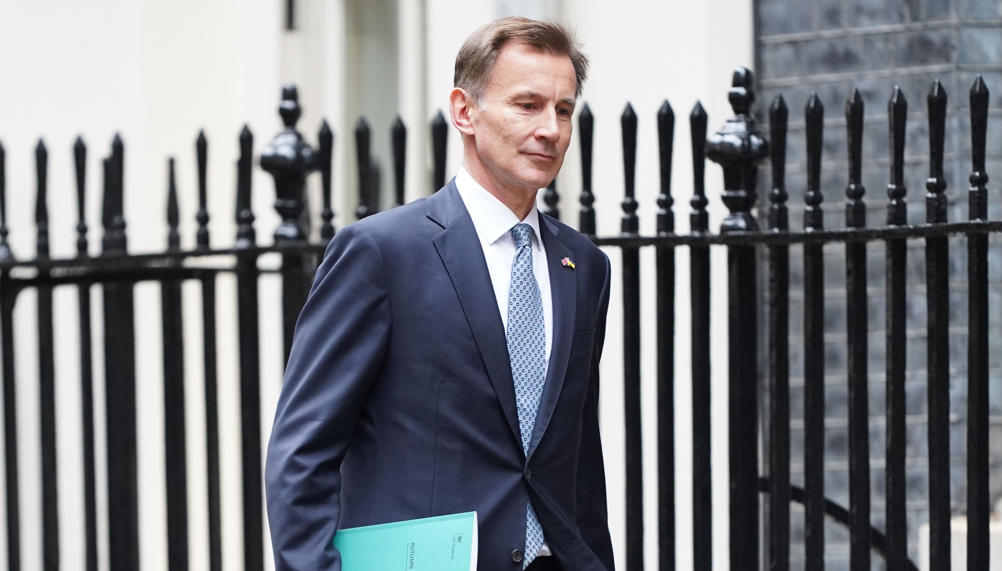 Chancellor of the Exchequer Jeremy Hunt leaves 11 Downing Street, London