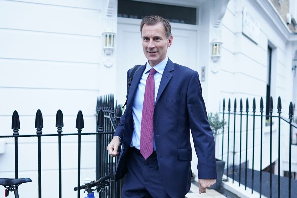 Chancellor of the Exchequer Jeremy Hunt leaves his home in London as he prepares to delivery his autumn statement on Thursday. Picture date: Wednesday November 16, 2022.