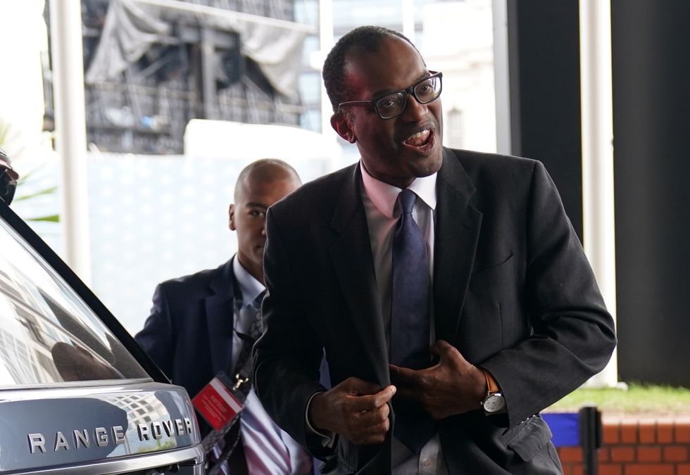 Chancellor of the Exchequer Kwasi Kwarteng arriving at the Hyatt hotel in Birmingham during day three of the Conservative Party annual conference at the International Convention Centre in Birmingham. Picture date: Tuesday October 4, 2022.
