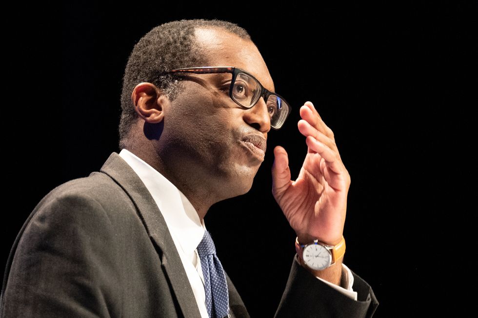 Chancellor of the Exchequer, Kwasi Kwarteng delivers his keynote speech to party members at the annual Conservative Party conference in Birmingham. Picture date: Monday October 3, 2022.
