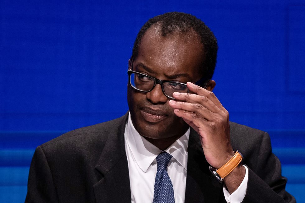 Chancellor of the Exchequer Kwasi Kwarteng delivers his speech at the Conservative Party annual conference at the International Convention Centre in Birmingham. Picture date: Monday October 3, 2022.