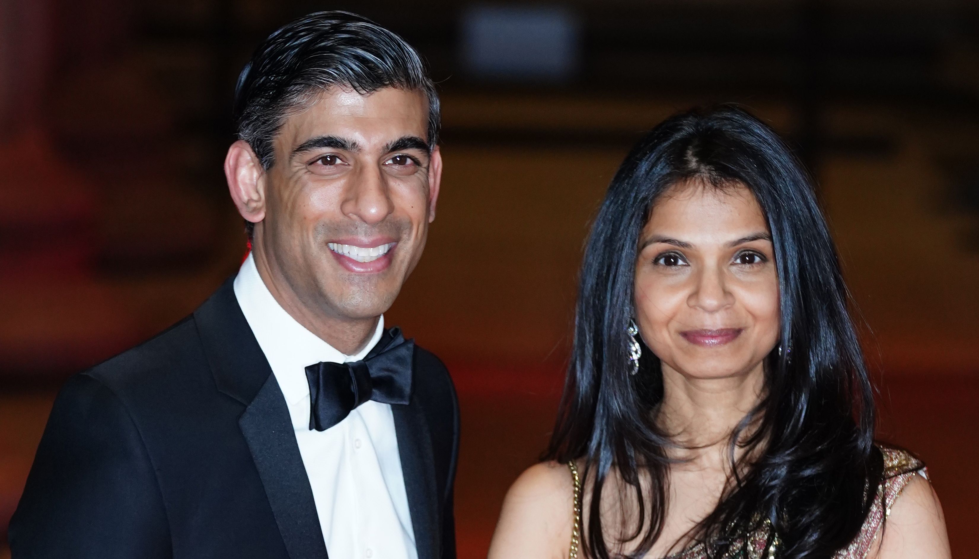Chancellor of the Exchequer Rishi Sunak alongside his wife Akshata Murthy.