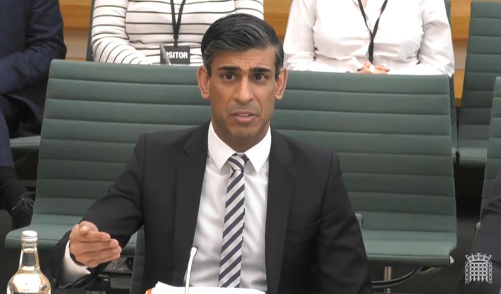 Chancellor of the Exchequer Rishi Sunak answering questions about the Spring Statement at the Treasury Committee in the House of Commons, London. Picture date: Monday March 28, 2022.