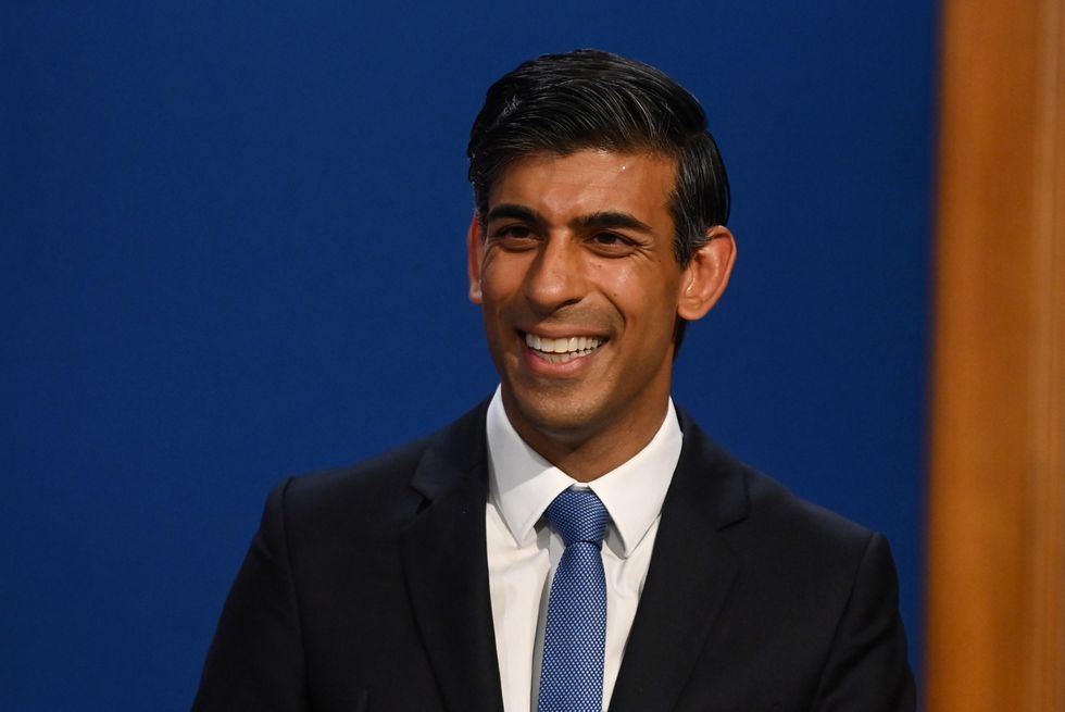 Chancellor of the Exchequer Rishi Sunak, during a media briefing in Downing Street, London.