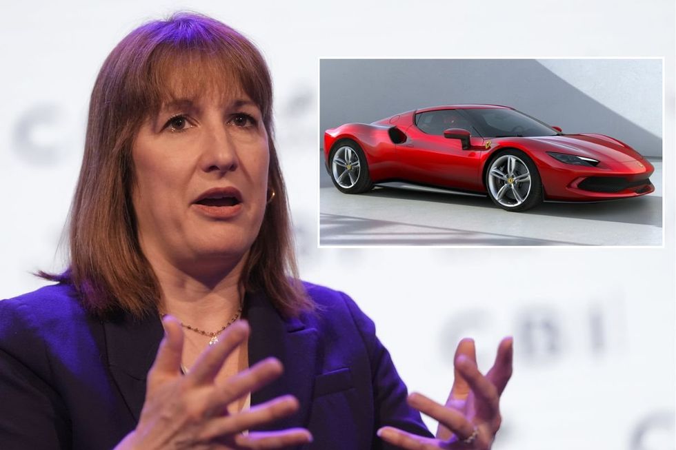 Chancellor Rachel Reeves and a Ferrari 296 GTB