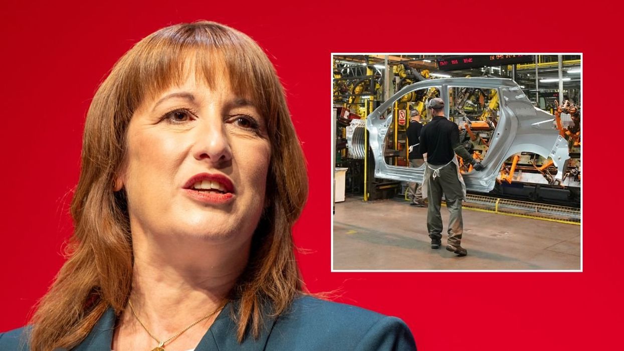 Chancellor Rachel Reeves and a Nissan production line