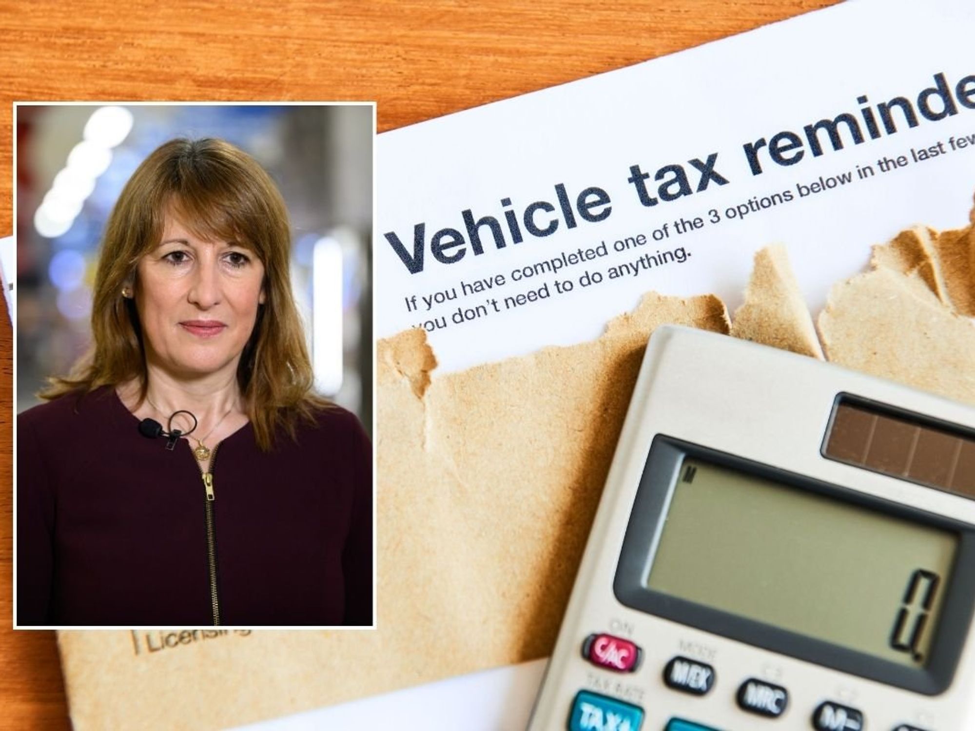 Chancellor Rachel Reeves and a vehicle tax reminder