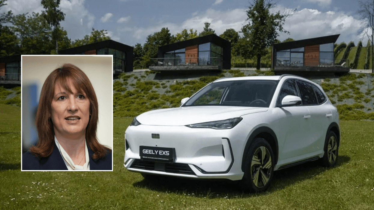 Chancellor Rachel Reeves and Geely car