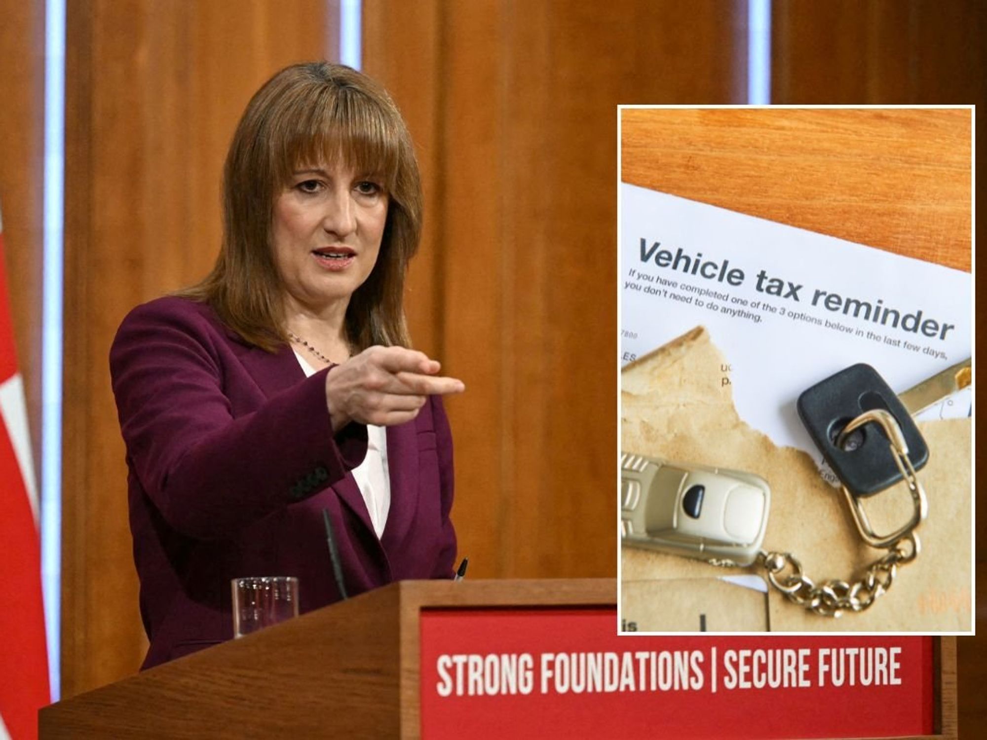 Chancellor Rachel Reeves and vehicle tax reminder