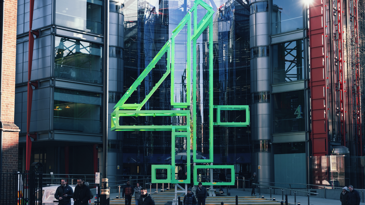 channel 4 logo pictured outside of its headquarters