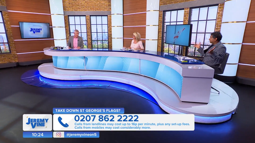 Channel 5 Jeremy Vine: Carole Malone and Gavin Ramjaun