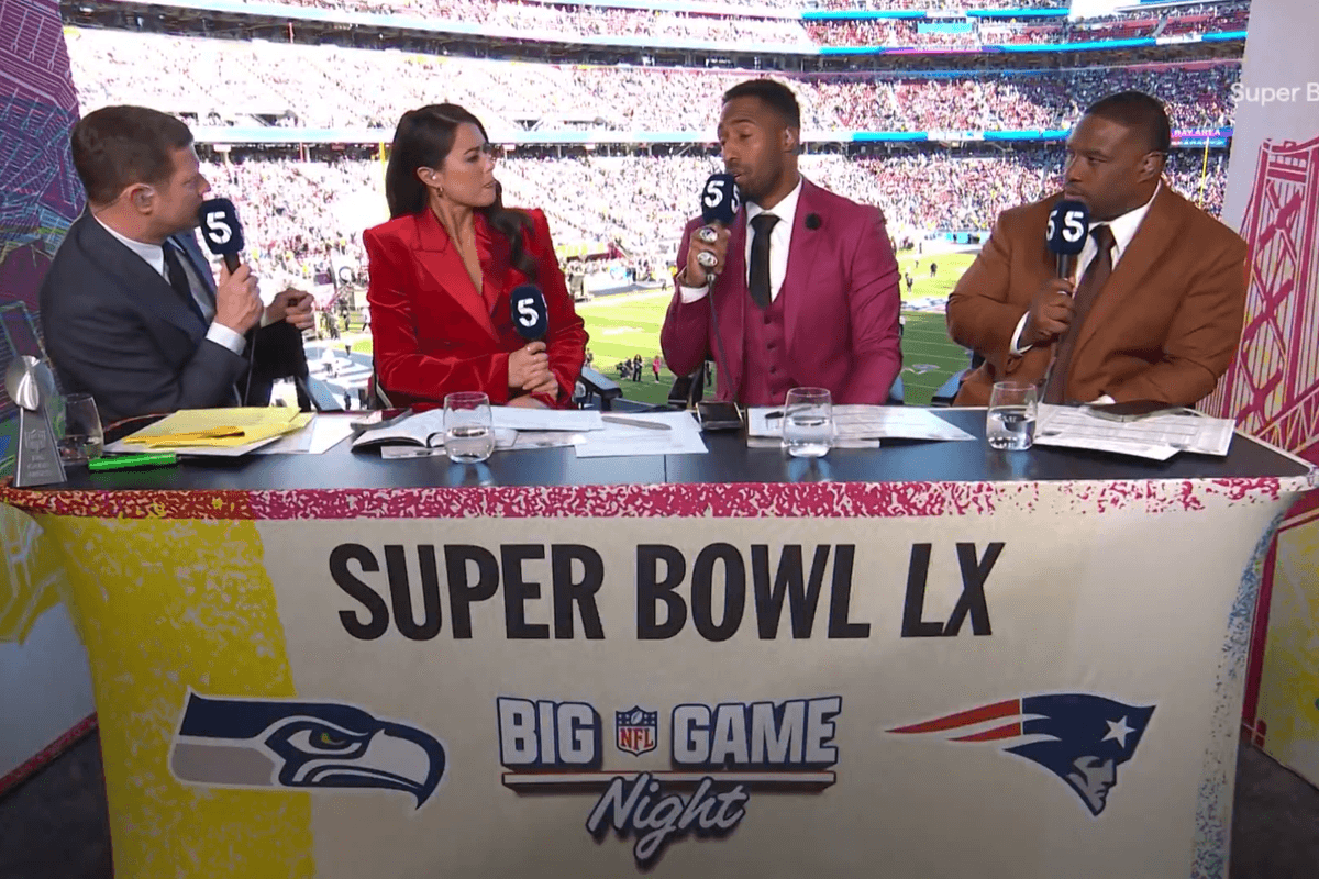 Channel 5's Super Bowl hosted by Dermot O'Leary and Sam Quek