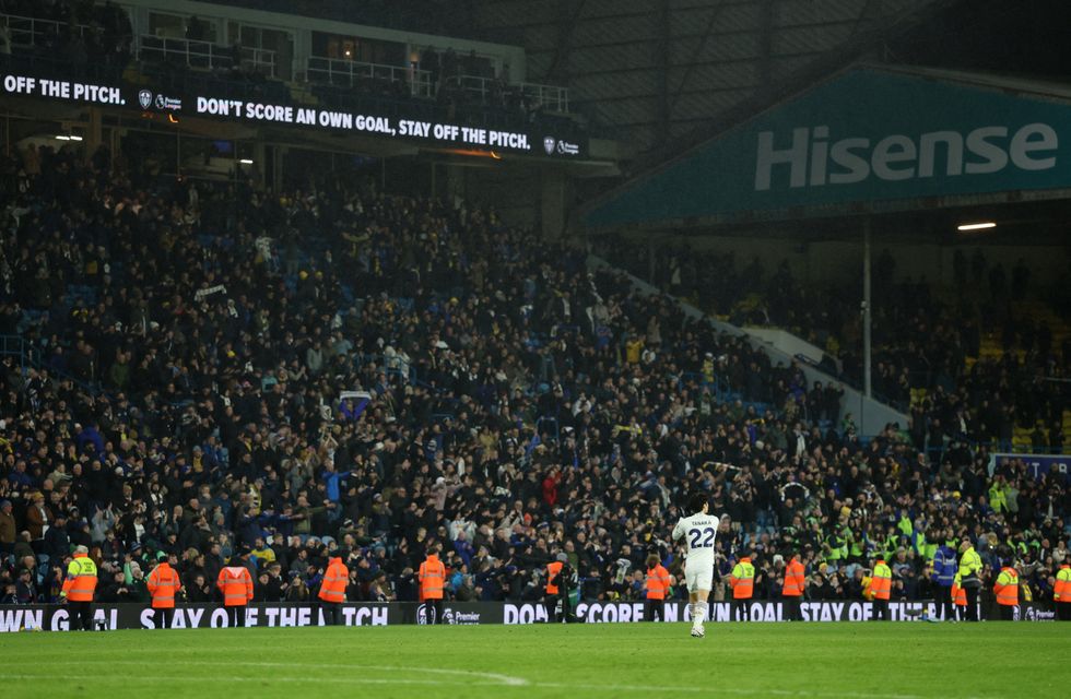 Chants could be heard from both sets of fans at Elland Road