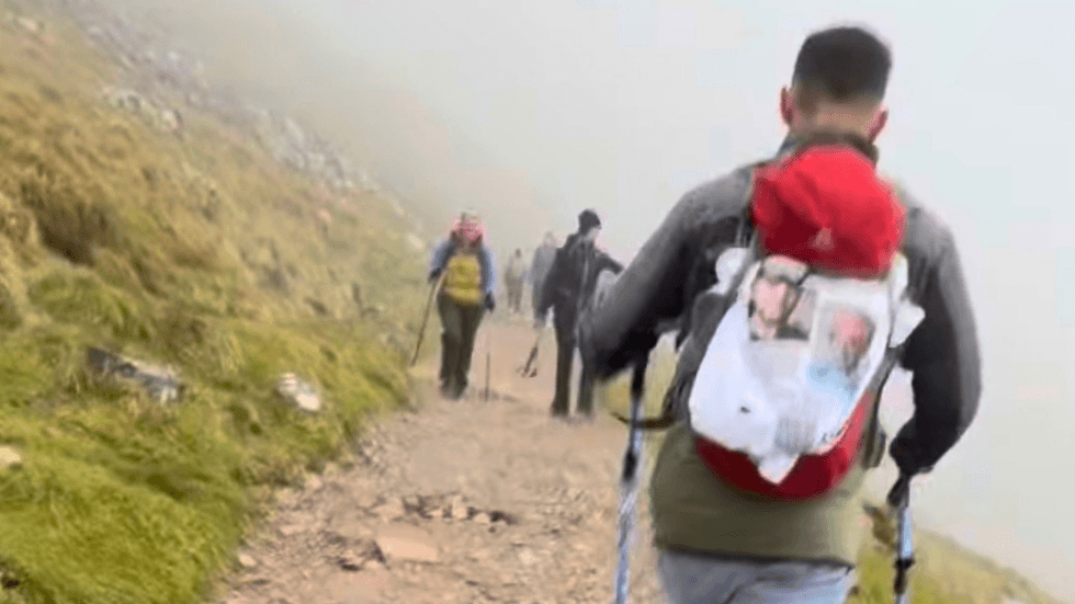 Charity hikers