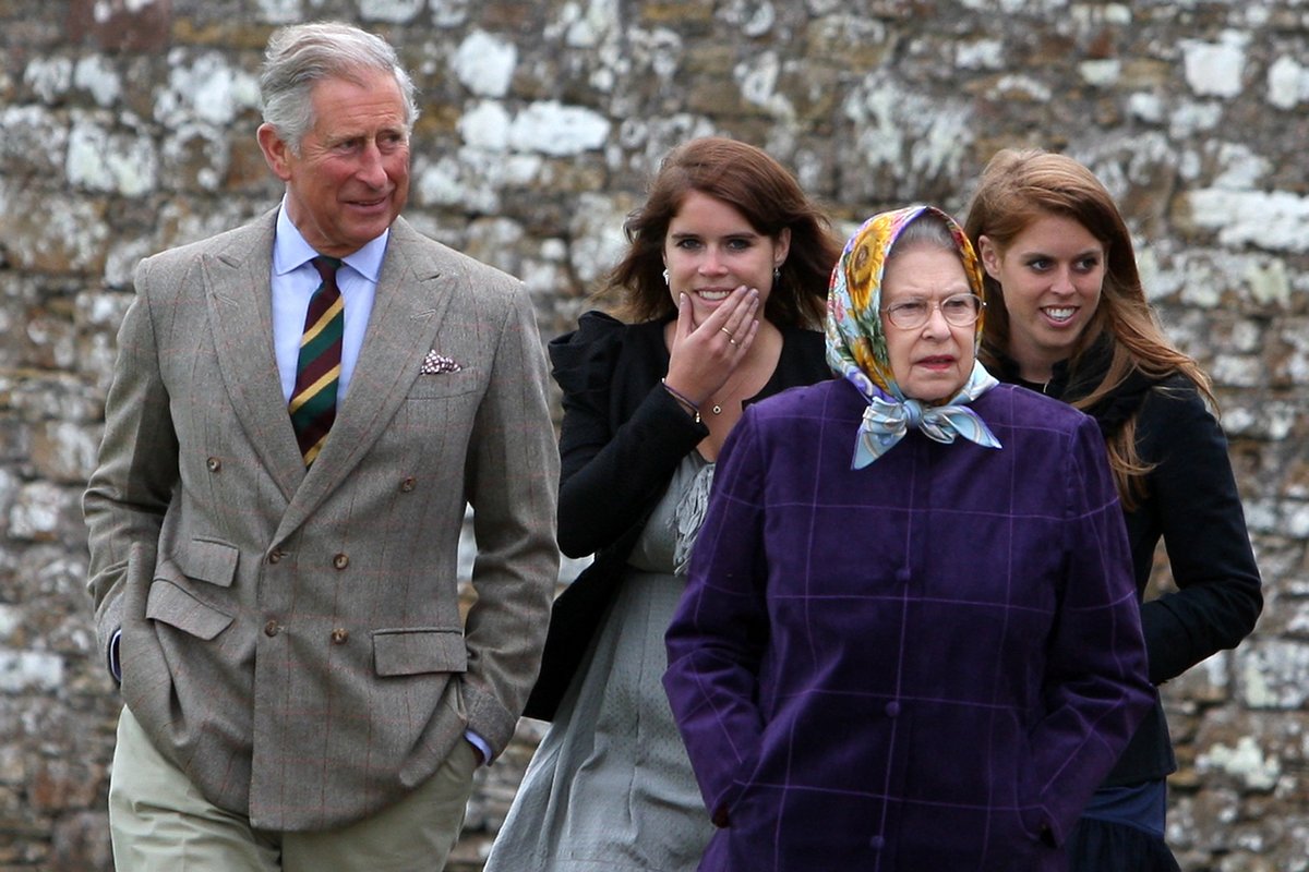 Charles, Beatrice, Eugenie and Queen Elizabeth