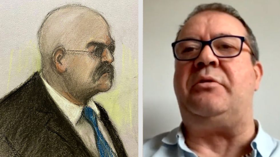 Charles Bronson court sketch and George Bamby