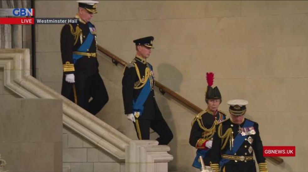 Prince Andrew dons military uniform as he pays tribute to Queen Elizabeth II in vigil led by King Charles