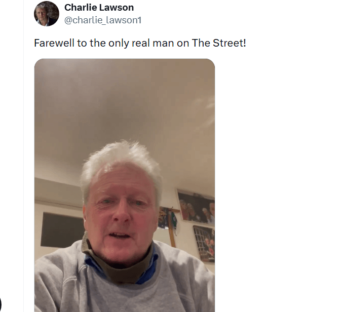 Charlie Lawson X post