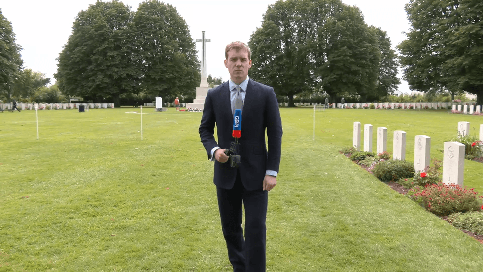Charlie Peters reporting live from Normandy