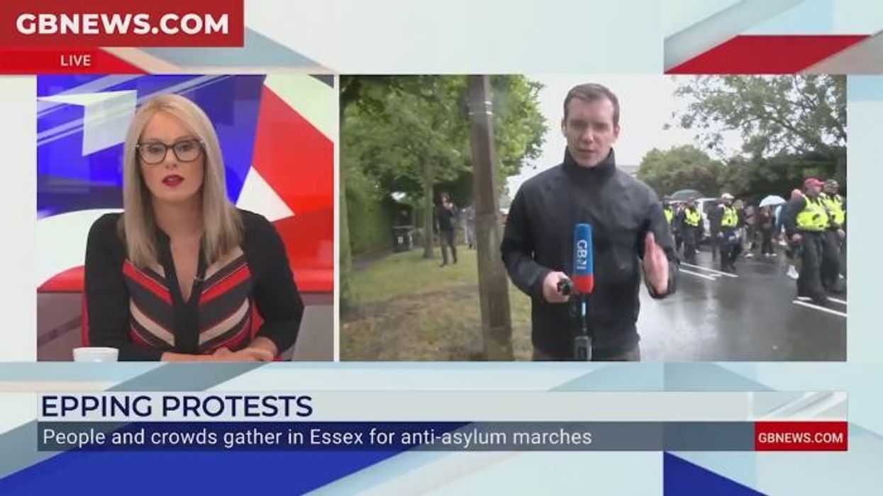 Charlie Peters reports from Epping asylum hotel protest as police brace for unrest: 'I've been here four hours - I've met nobody from the far-right'