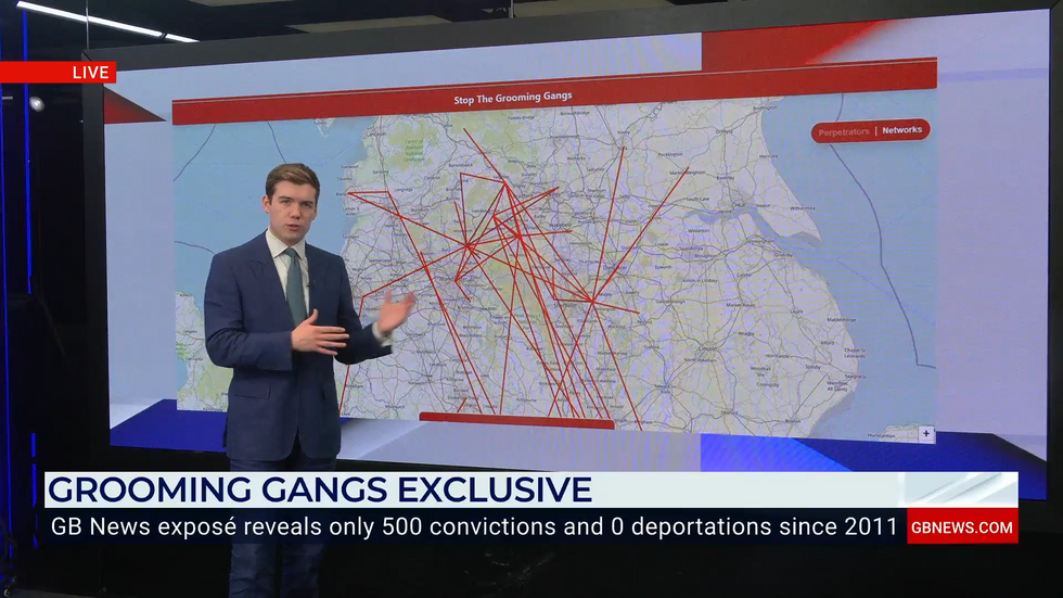 Charlie Peters shows where grooming gang networks have been operating in Britain