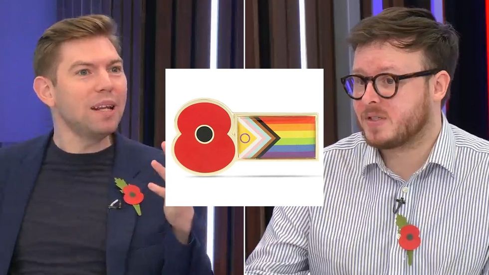 Charlie Rowley, Benjamin Butterworth and pride poppy