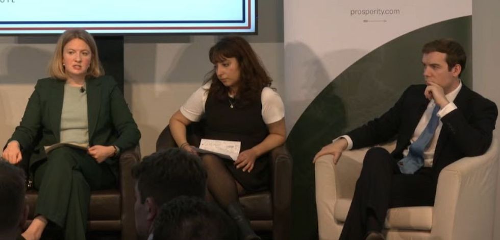 Charlie was joined at the Prosperity Institute event by Tory MP Katie Lam and Open Justice founder Melisa Tourt.