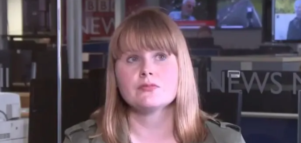 Charlotte Gallagher on air on the BBC