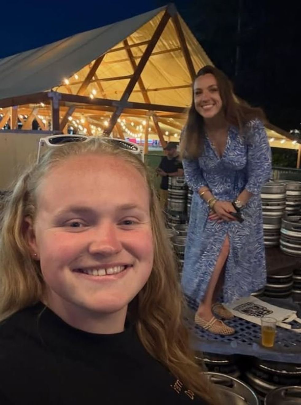 Charlotte Kingham with Clarkson's Farm co-star Annie Gray