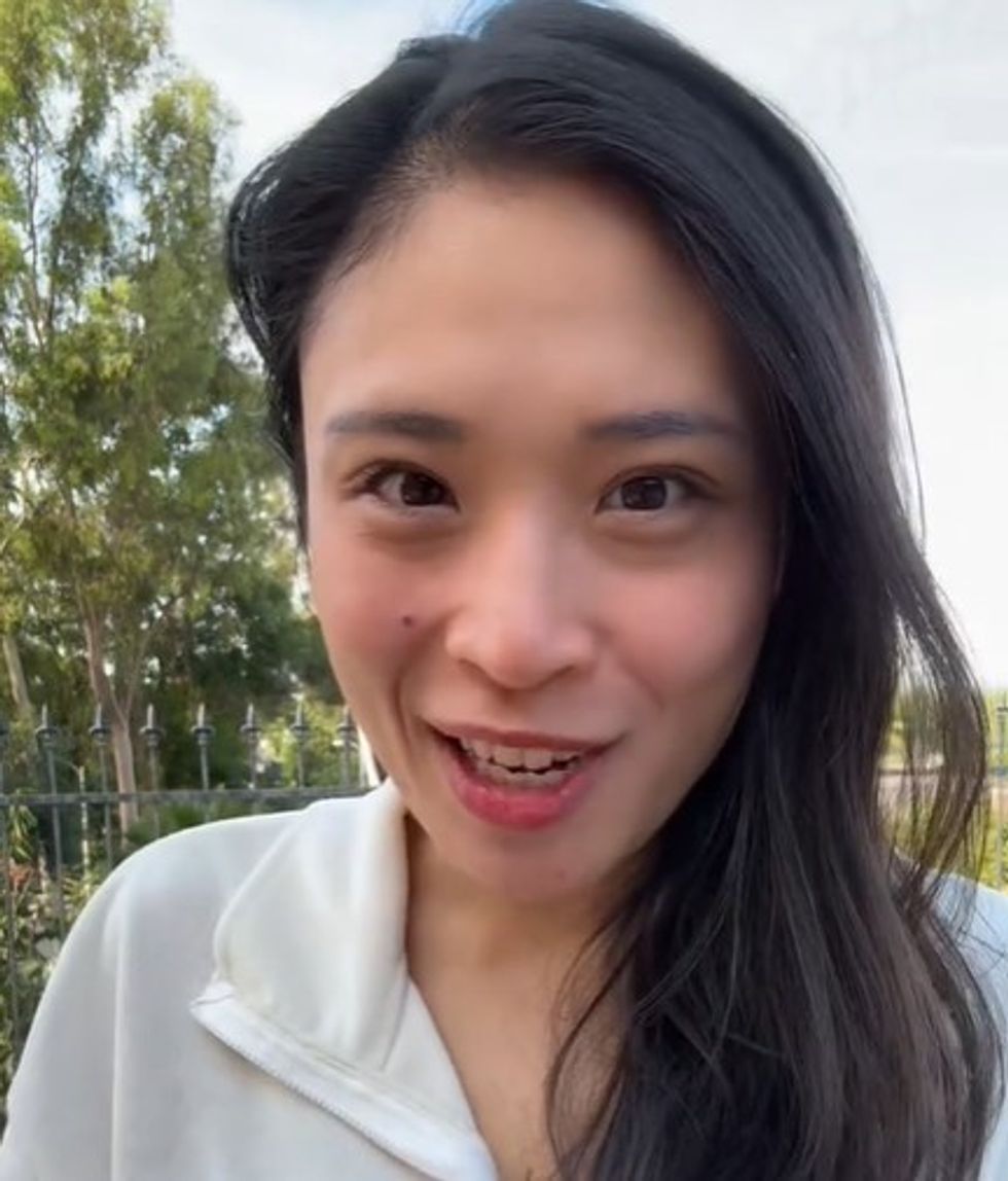 Charmaine talking to camera