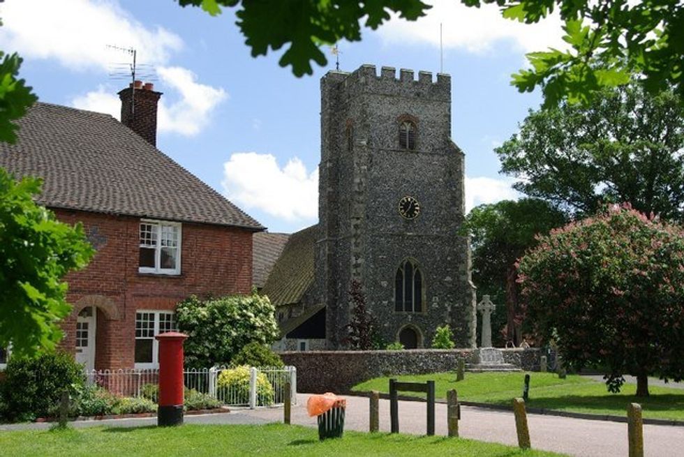 Aldeia de Chartham perto de Canterbury