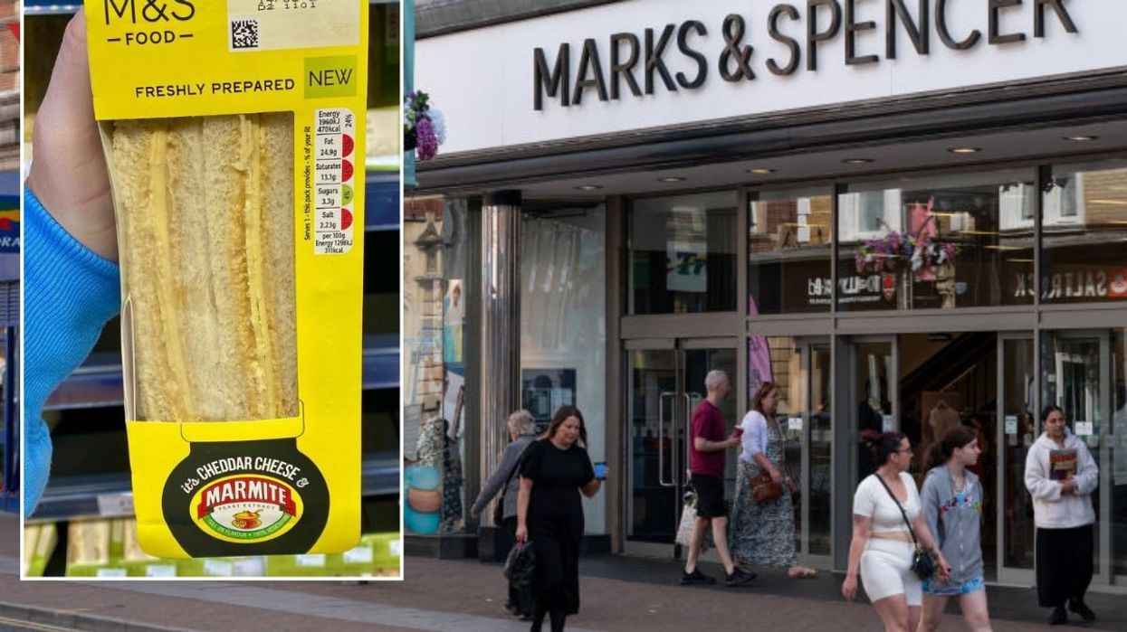 Cheddar cheese and Marmite sandwich from M&S / M&S store
