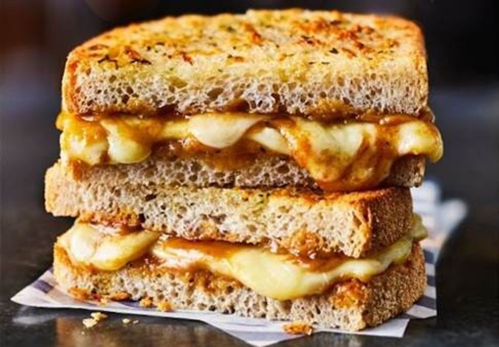 Cheese and marmite toastie