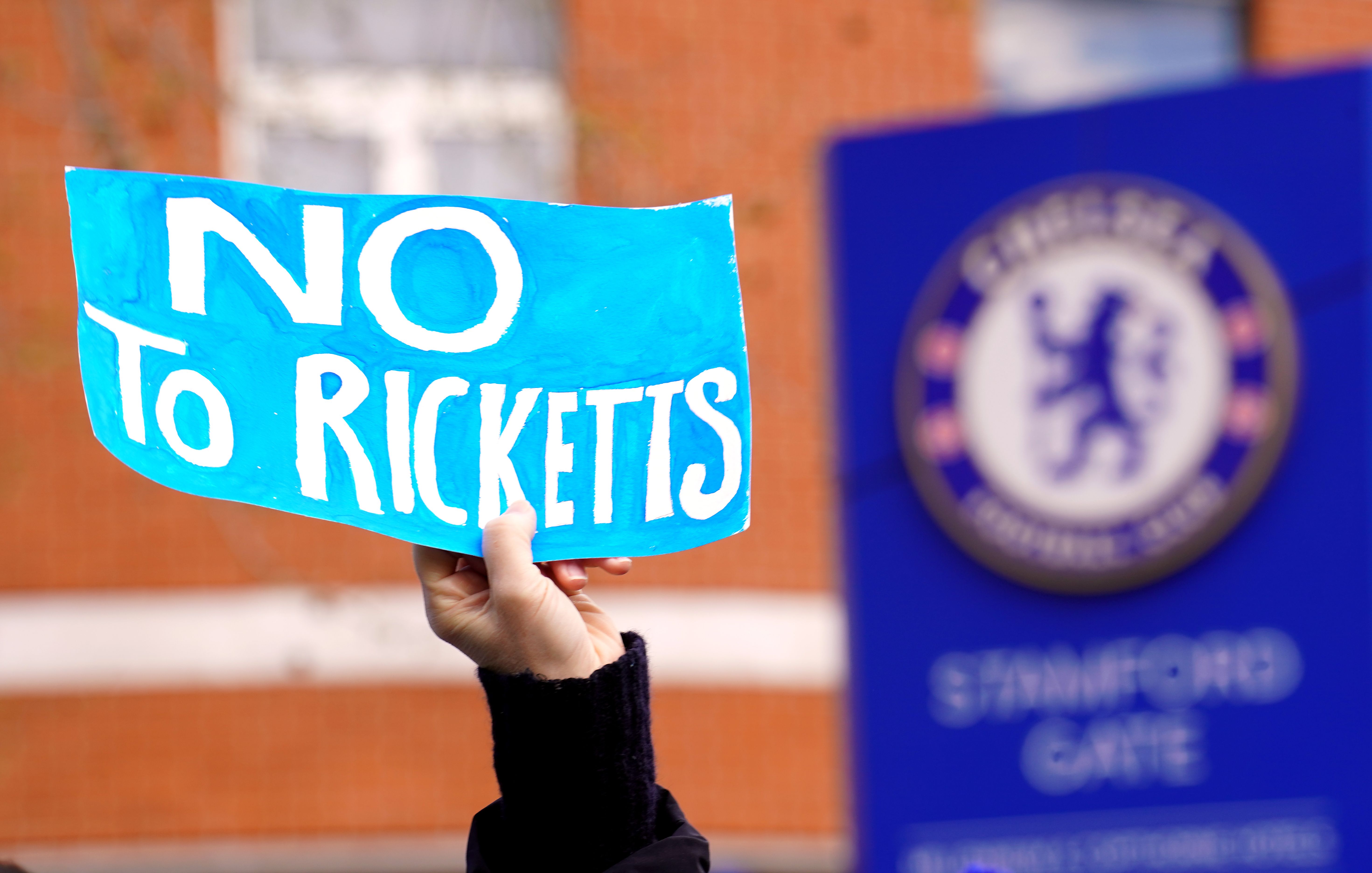 Chelsea fans said 'no to Rickets' before the bid was withdrawn