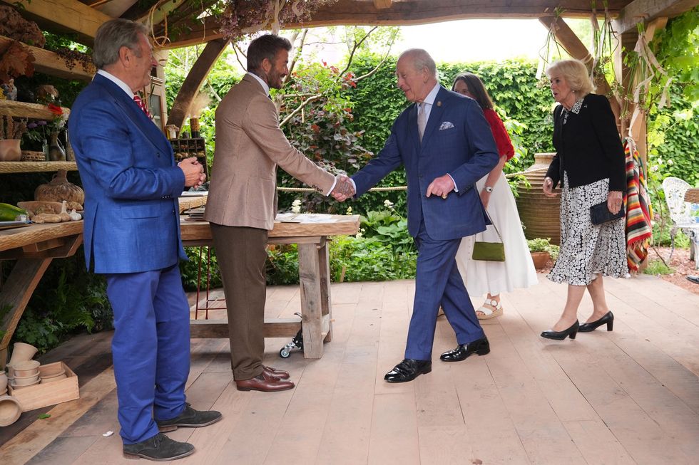 Chelsea Flower Show King Charles, David Beckham, Alan Titchmarsh, Queen Camilla
