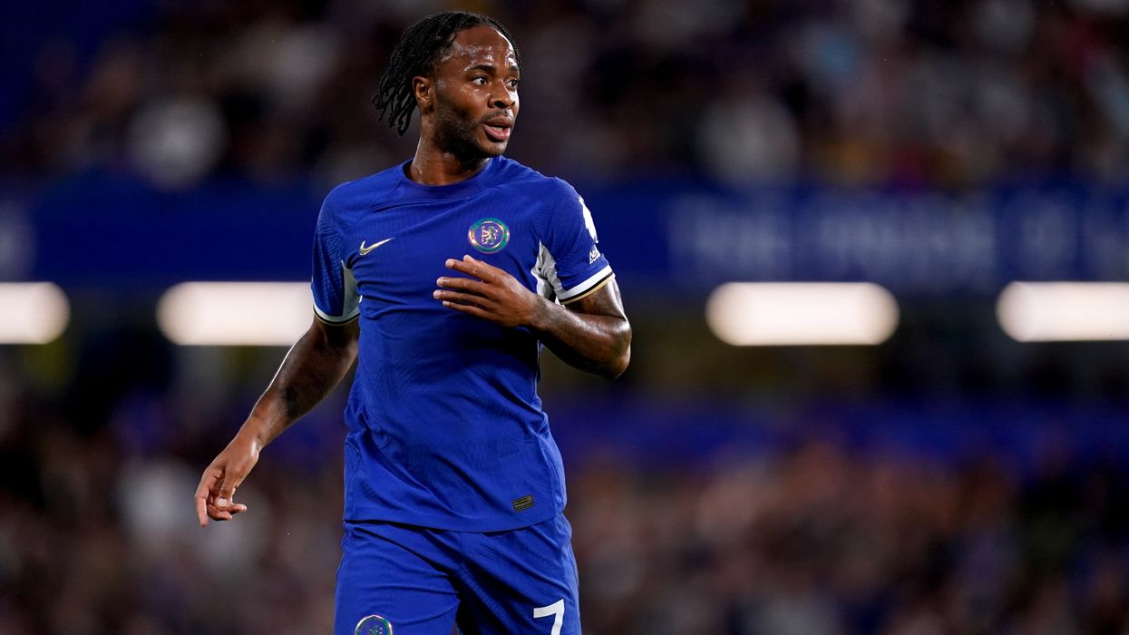 Chelsea's Raheem Sterling during the Premier League match at Stamford Bridge, London