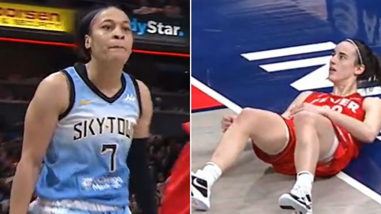 Chennedy Carter shoved Caitlin Clark to the ground