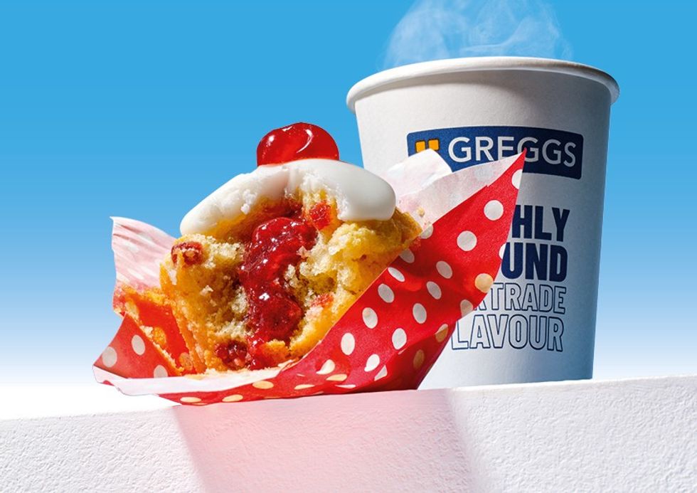 Cherry Bakewell muffin