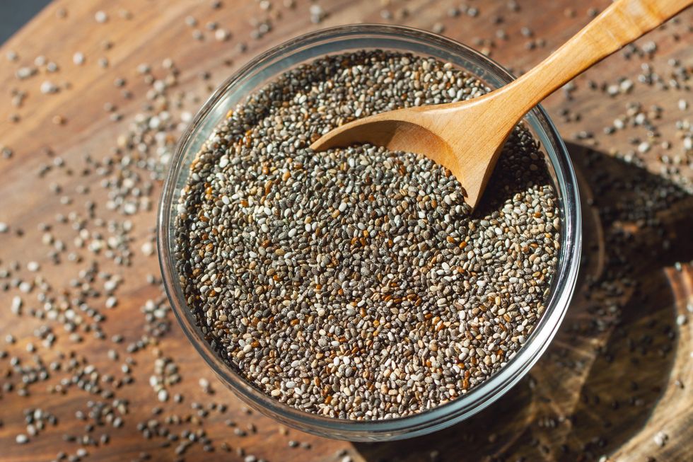 Chia seeds in a bowl