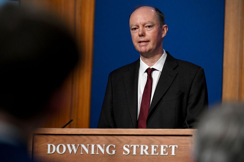Chief Medical Officer for England Chris Whitty addresses the media regarding the United Kingdom's Covid-19 infection rate and vaccination campaign in Downing Street, London. Picture date: Monday November 15, 2021.
