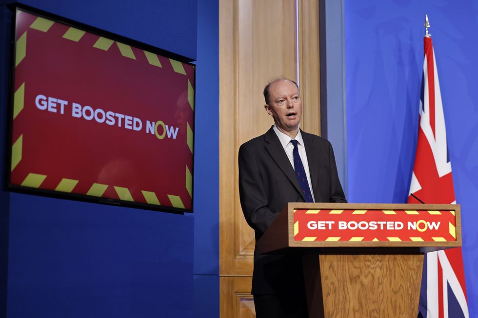 Chief Medical Officer for England Professor Chris Whitty during a media briefing in Downing Street, London, on coronavirus.