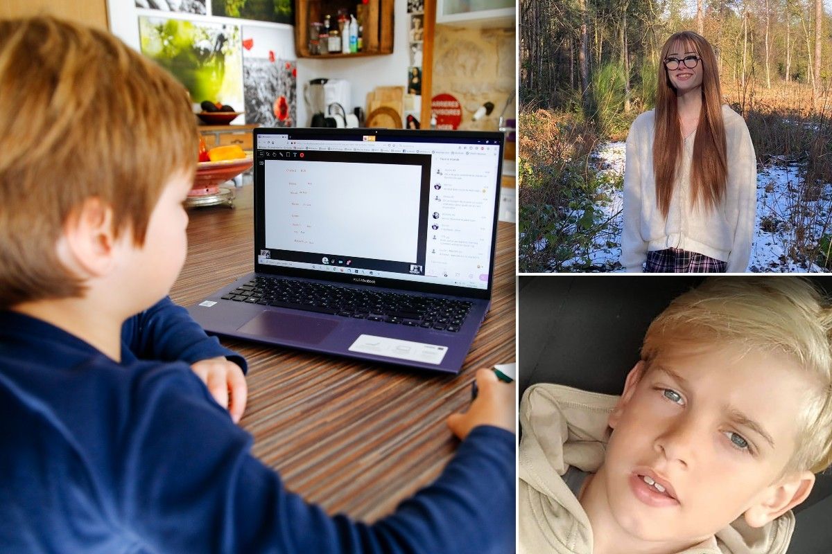 Child on computer, Brianna Ghey and Archie Battersbee