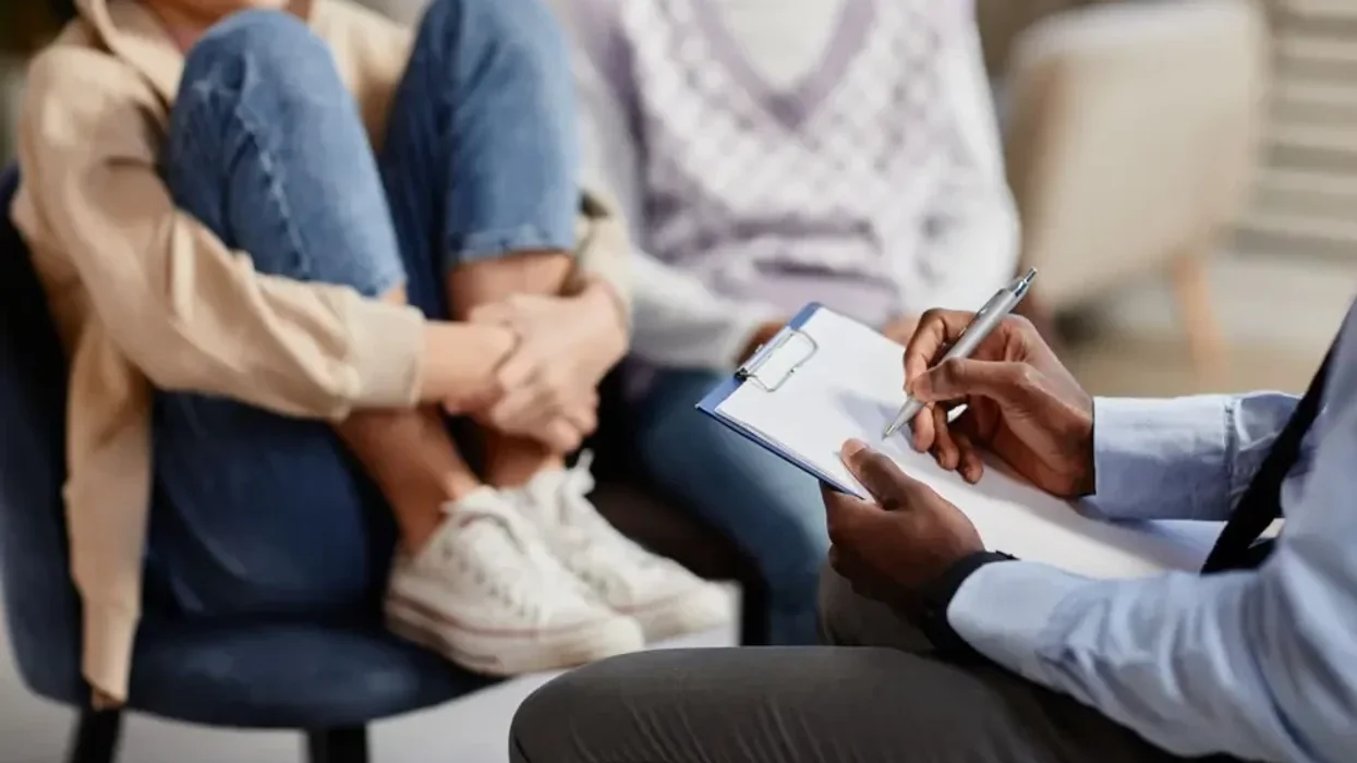 Child speaking to doctor