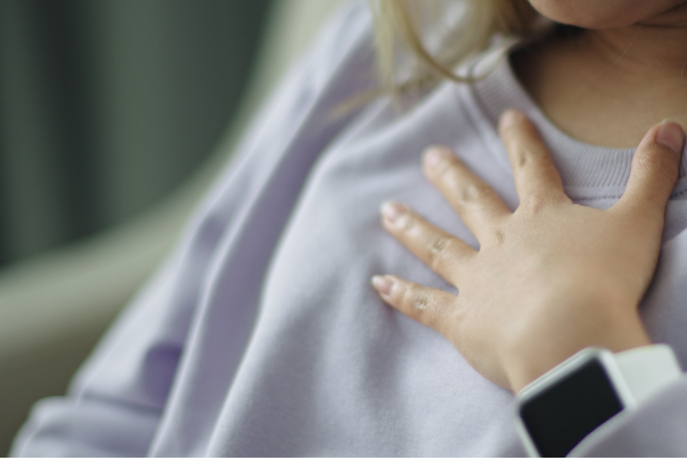 Child suffering from a cough