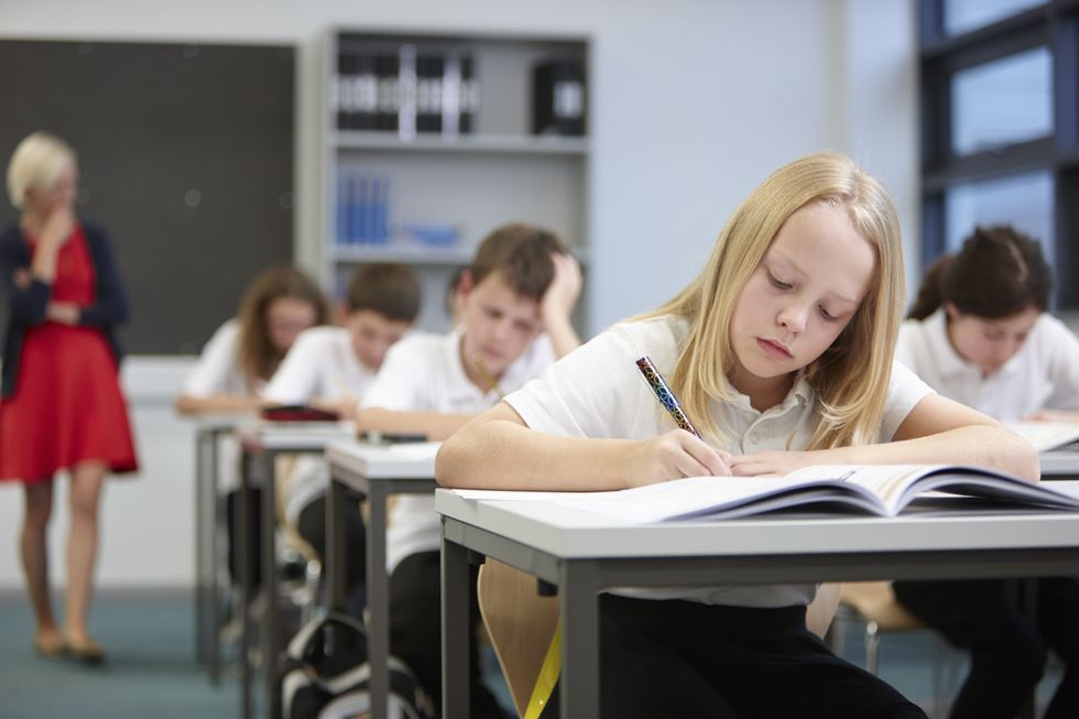 Children in a classroom